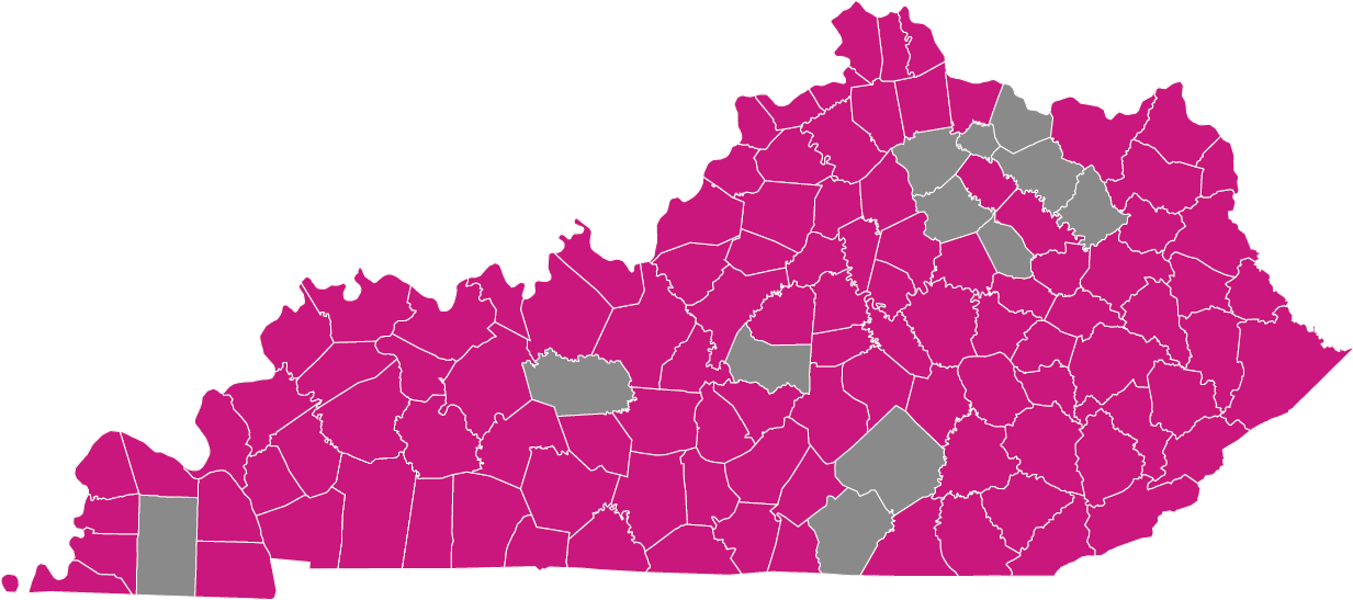Ambetter Health coverage area map in Kentucky